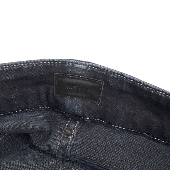 Mother High Waisted Looker Ankle Fray Skinny Jeans Last Call Size 27 Blue - Picture 7 of 15